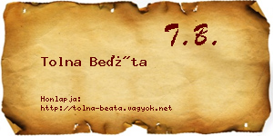 Tolna Beáta névjegykártya