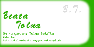 beata tolna business card